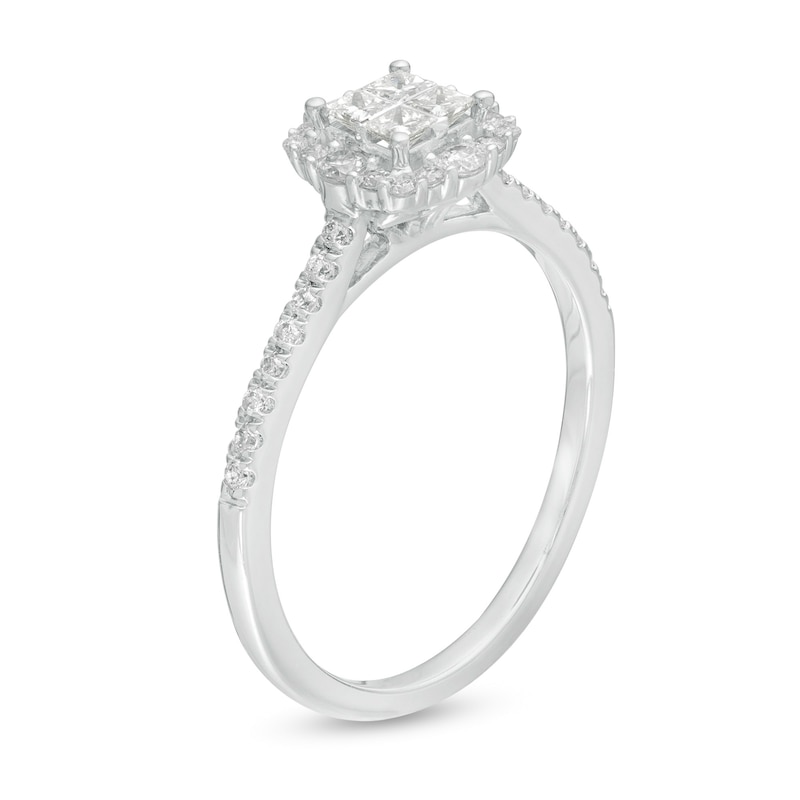 3/8 ct. tw. Diamond Engagement Ring Set in 10K White Gold