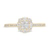 Thumbnail Image 3 of 3/8 CT. T.W. Princess-Cut Quad Diamond Frame Engagement Ring in 10K Gold