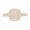 Thumbnail Image 3 of 1/2 CT. T.W. Princess-Cut Quad Diamond Square Frame Vintage-Style Engagement Ring in 10K Gold