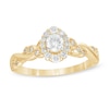 Thumbnail Image 1 of 1/2 CT. T.W. Diamond Frame Vintage-Style Twist Shank Engagement Ring in 10K Gold