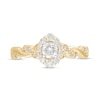 Thumbnail Image 3 of 1/2 CT. T.W. Diamond Frame Vintage-Style Twist Shank Engagement Ring in 10K Gold