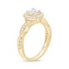 3/4 CT. T.W. Princess-Cut Diamond Frame Twist Shank Vintage-Style Engagement Ring in 10K Gold