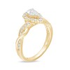 3/4 CT. T.W. Pear-Shaped Diamond Frame Twist Shank Engagement Ring in 10K Gold