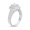 Thumbnail Image 3 of 1 CT. T.W. Princess-Cut Quad Diamond Square Frame Engagement Ring in 14K White Gold