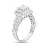 Thumbnail Image 2 of 1 CT. T.W. Princess-Cut Quad Diamond Square Frame Engagement Ring in 14K White Gold