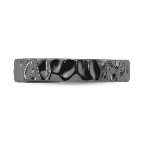 Stackable Expressions™ 4.0mm Hammered Band in Sterling Silver with Black Ruthenium Stackable Expressions™ 4.0mm Hammered Band in Sterling Silver with Black Ruthenium