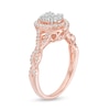 Thumbnail Image 3 of 1/2 CT. T.W. Oval Multi-Diamond Frame Twist Shank Ring in 10K Rose Gold