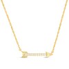 Thumbnail Image 0 of 1/15 CT. T.W. Diamond Sideways Arrow Necklace in 10K Gold - 17.25"