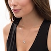 Thumbnail Image 2 of 1/20 CT. Diamond Solitaire Ice Skate Pendant in Sterling Silver and 10K Rose Gold