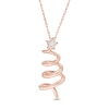 Thumbnail Image 0 of Diamond Accent Abstract Christmas Tree Pendant in 10K Rose Gold