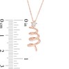 Thumbnail Image 2 of Diamond Accent Abstract Christmas Tree Pendant in 10K Rose Gold