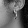 Thumbnail Image 2 of Vera Wang Love Collection 1/2 CT. T.W. Diamond Inside-Out Hoop Earrings in 10K White Gold