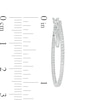 Thumbnail Image 3 of Vera Wang Love Collection 1/2 CT. T.W. Diamond Inside-Out Hoop Earrings in 10K White Gold