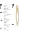 Thumbnail Image 2 of Vera Wang Love Collection 1/2 CT. T.W. Diamond Inside-Out Hoop Earrings in 10K Gold