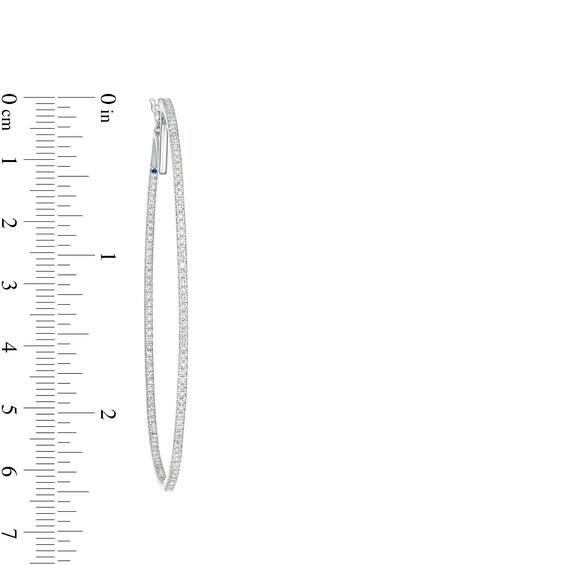 Vera Wang Love Collection 1/ CT. T.w. Diamond Inside-Out Hoop Earrings in 10K Gold