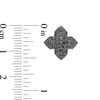 Thumbnail Image 3 of 1/4 CT. T.W. Black Diamond "X" Block Stud Earrings in Sterling Silver with Black Rhodium