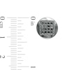 Thumbnail Image 3 of 1/3 CT. T.W. Composite Square Black Diamond Circle Stud Earrings in Sterling Silver with Black Rhodium