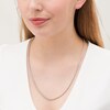 Thumbnail Image 2 of Lab-Created White Sapphire Tennis Necklace in Sterling Silver - 24"