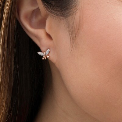 Sky blue butterfly dangle earrings hypoallergenic earrings handmade earrings butterfly earrings cute jewelry