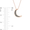 Thumbnail Image 2 of 1/20 CT. T.W. Black Diamond Crescent Moon Pendant in 10K Rose Gold