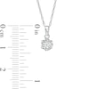 Thumbnail Image 2 of 1/15 CT. Diamond Solitaire Flower Pendant in Sterling Silver (J/I3)