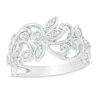 Thumbnail Image 1 of 1/5 CT. T.W. Diamond Vintage-Style Filigree Ring in Sterling Silver