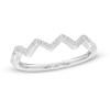 Thumbnail Image 1 of 1/15 CT. T.W. Diamond Zig-Zag Ring in Sterling Silver