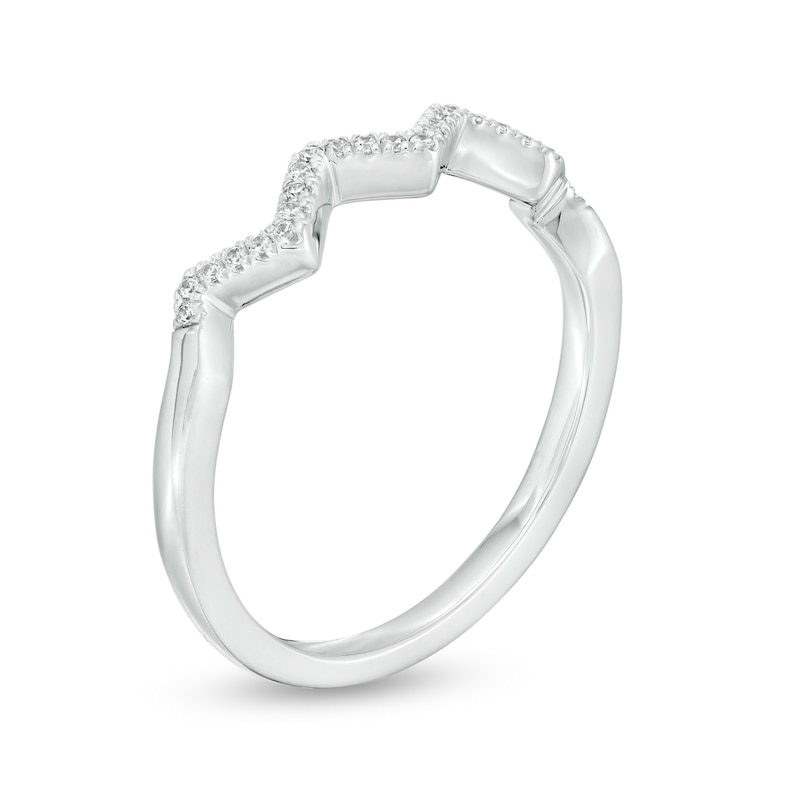 1/15 CT. T.W. Diamond Zig-Zag Ring in Sterling Silver