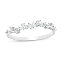 1/4 CT. T.W. Diamond Scatter Anniversary Band in 10K White Gold