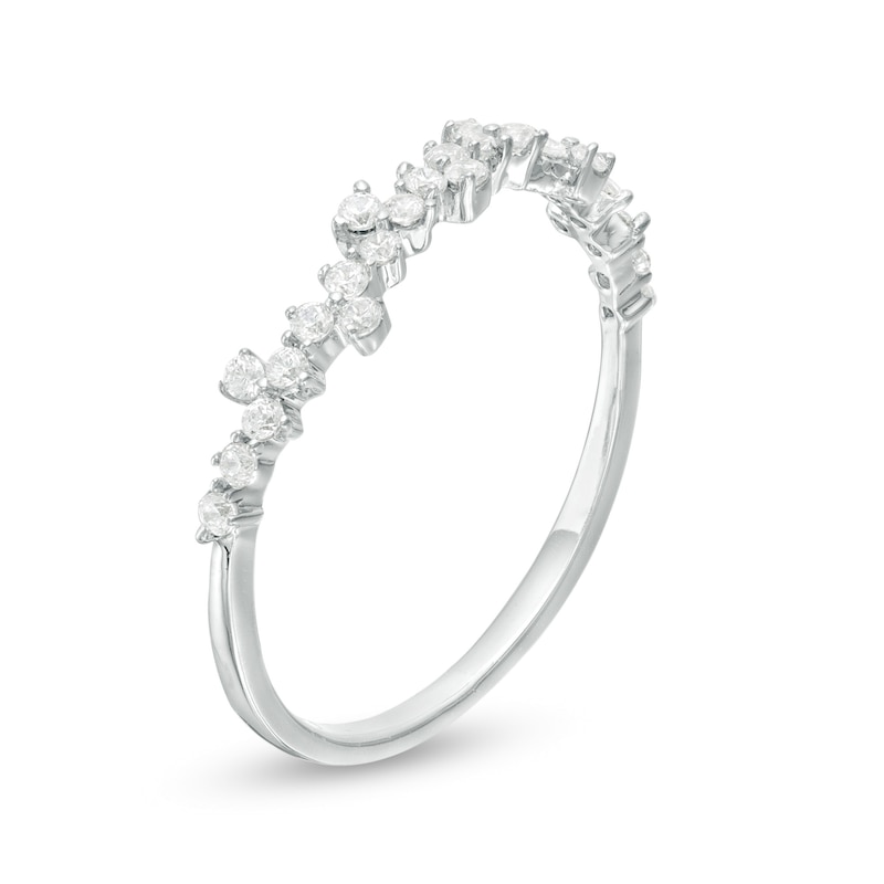 Main Image 3 of 1/4 CT. T.W. Diamond Scatter Anniversary Band in 10K White Gold