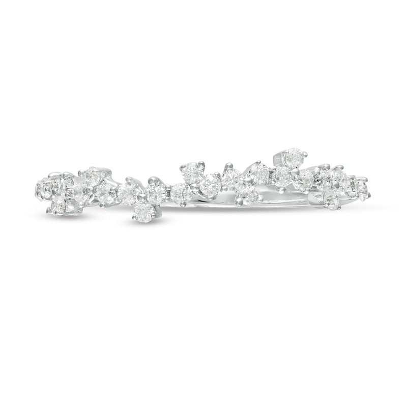 Main Image 4 of 1/4 CT. T.W. Diamond Scatter Anniversary Band in 10K White Gold