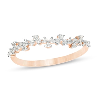 1/4 CT. T.W. Diamond Scatter Anniversary Band in 10K Rose Gold