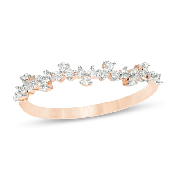 1/4 CT. T.w. Diamond Scatter Anniversary Band in 10K Rose Gold