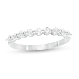 3/8 CT. T.W. Diamond Nine Stone Anniversary Band in 10K White Gold