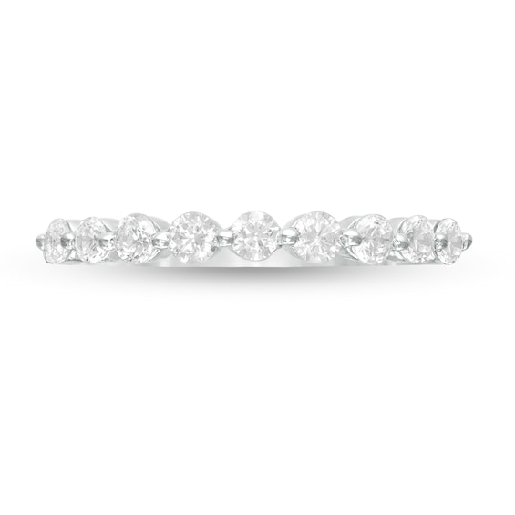 3/8 CT. T.w. Diamond Nine Stone Anniversary Band in 10K White Gold