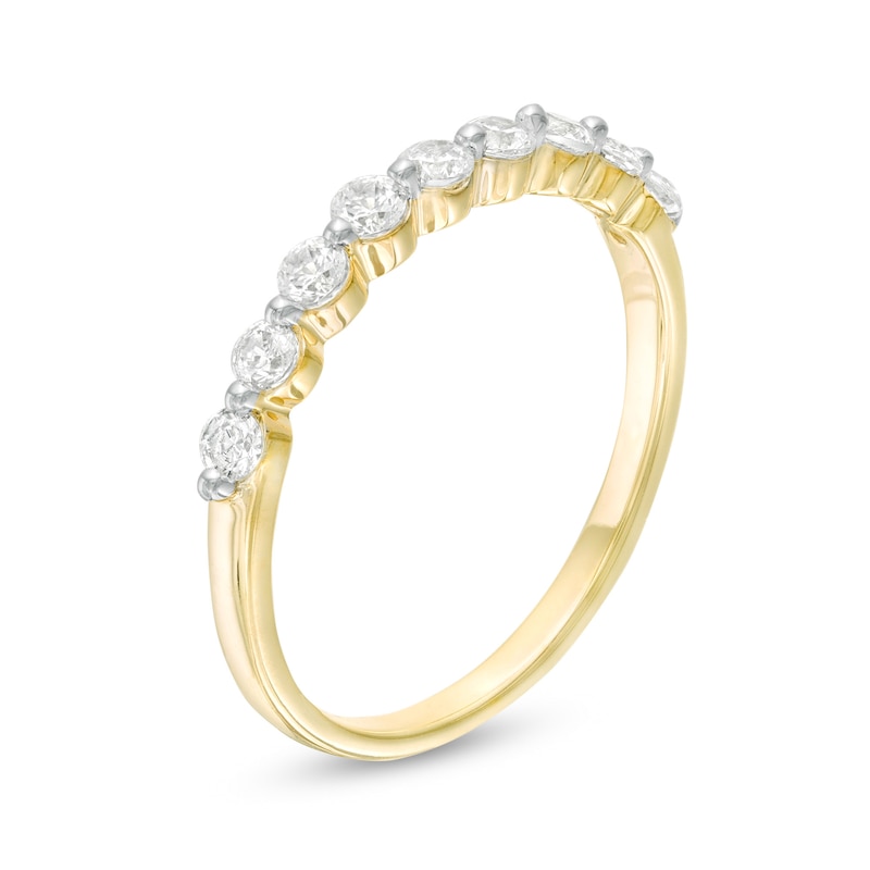 Main Image 3 of 3/8 CT. T.W. Diamond Nine Stone Anniversary Band in 10K Gold