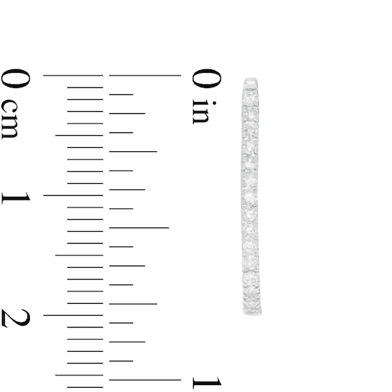 1/4 CT. T.w. Diamond U-Hoop Earrings in Sterling Silver