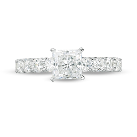 2 CT. T.w. Princess-Cut Diamond Engagement Ring in 14K White Gold