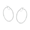Thumbnail Image 1 of Made in Italy 40.0mm Tube Hoop Earrings in 10K White Gold