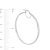 Thumbnail Image 2 of Made in Italy 40.0mm Tube Hoop Earrings in 10K White Gold