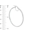 Thumbnail Image 2 of Made in Italy 40.0mm Tube Hoop Earrings in 10K White Gold