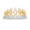 Thumbnail Image 3 of 1/5 CT. T.W. Diamond Crown Ring in Sterling Silver with 18K Gold Plate