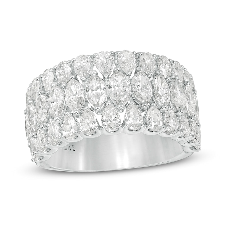 Vera Wang Love Collection 3 CT. T.W. Certified Diamond Multi-Row Band in 14K White Gold (I/SI2)