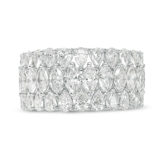 Vera Wang Love Collection 3 CT. T.w. Certified Diamond Multi-Row Band in 14K White Gold (I/Si2)
