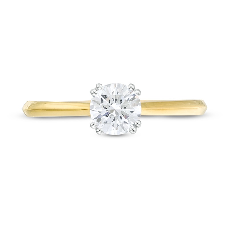 Main Image 4 of 5/8 CT. Diamond Double Prong Solitaire Engagement Ring in 14K Gold (I/I2)