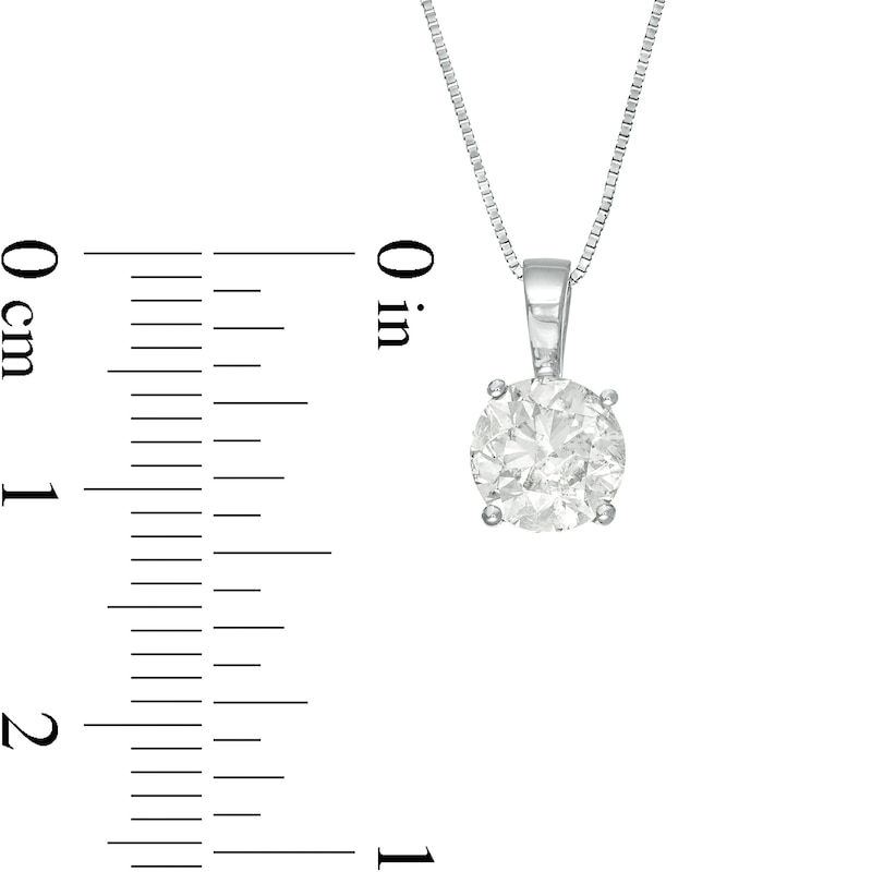 1 CT. Diamond Solitaire Pendant in 14K White Gold (J/I3)