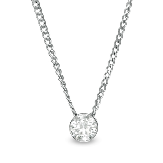 CT. Diamond Solitaire Pendant in 14K White Gold