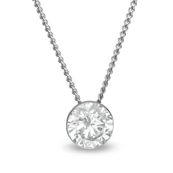 3/8 CT. Diamond Solitaire Pendant in 14K White Gold