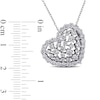 Thumbnail Image 3 of 2 CT. T.W. Diamond Scattered Tilted Heart Pendant in 14K White Gold (H/SI2)