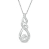 Thumbnail Image 1 of Diamond Accent Cascading Loop Pendant in Sterling Silver